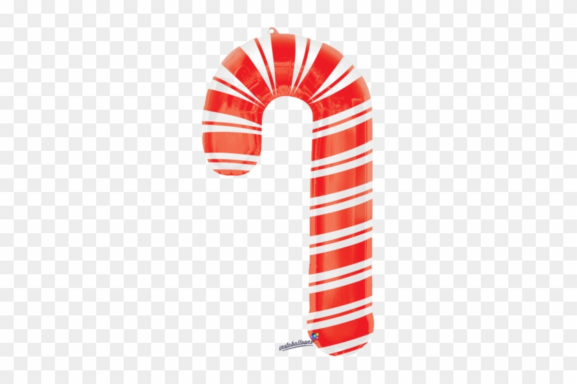 37" Jumbo Candy Cane Balloon - 37" Supershape Holiday Candy Cane Balloon - Mylar Balloons #1161340