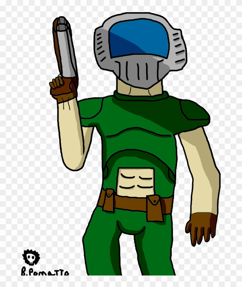 Doomguy By Bpomatto - Cartoon #1161513