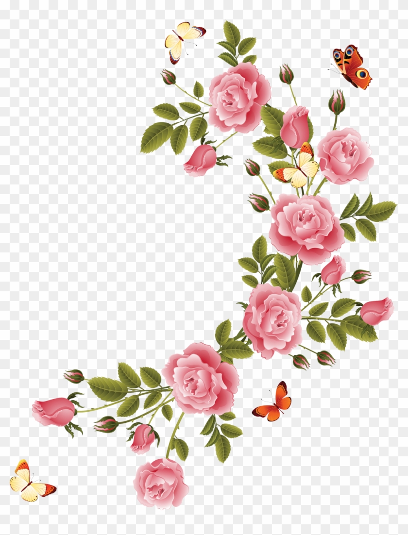 Flores - Side Flower Design Png #1161535