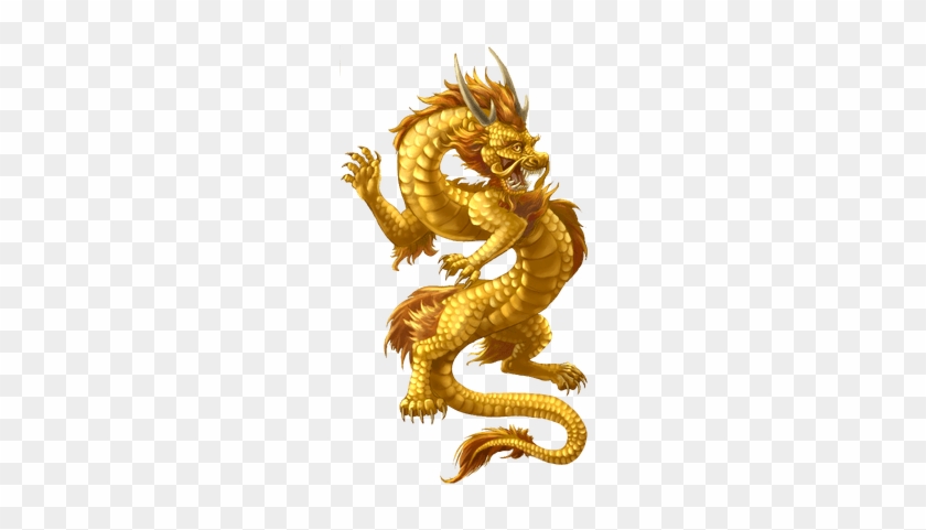 Flying Dragon Transparent Png - Chinese Golden Dragon Tattoo #1161740