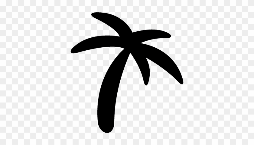 Palm Tree Black Shape Vector - Palm Trees #1161751