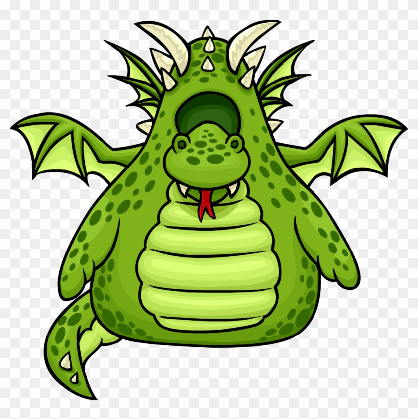 Green Dragon Costume - Club Penguin Rewritten 2020 #1161769