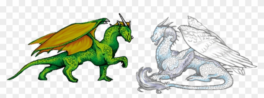 Green And White Dragon #1161780