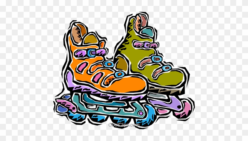 Roller Blades Royalty Free Vector Clip Art Illustration - Clip Art #1161804