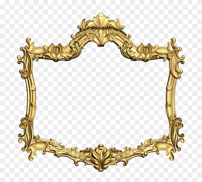 Gold Flower Frame Png Picture - Png Golden Frame Round #1161928