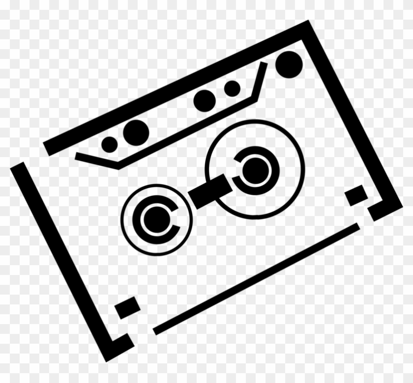 Vector Illustration Of Analog Magnetic Audio Tape Cassette - Vector Illustration Of Analog Magnetic Audio Tape Cassette #1161985