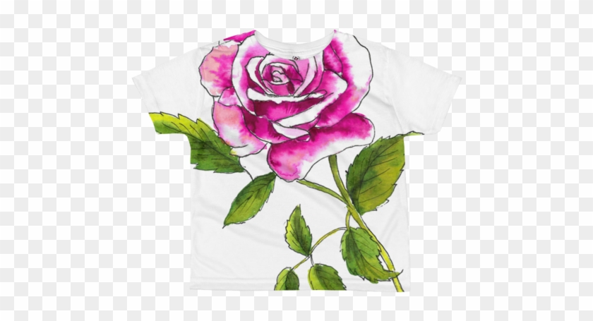 Pink Rose Kids Sublimation T-shirt - Rose #1162014
