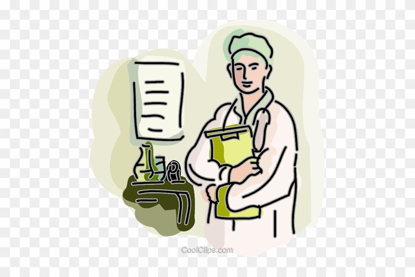 Doctor Holding Clipboard Royalty Free Vector Clip Art - Illustration #1162017