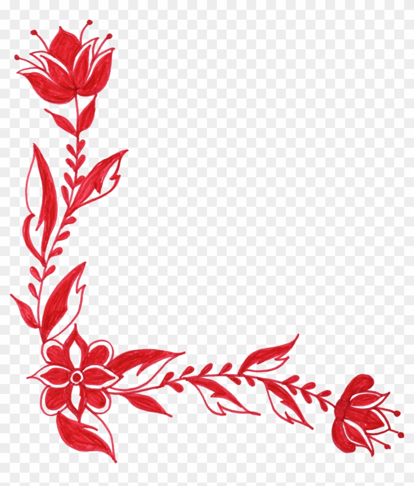 Flower Ornaments Png - Red #1162033