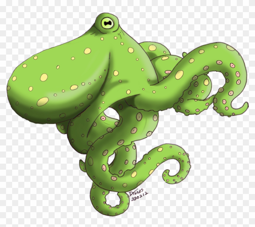 Green Octopus By Towers-aki - Green Octopus #1162130
