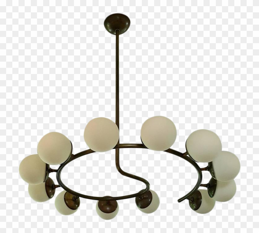 Excellent Globe Italian Modern Brass Chandelier By - Brass #1162153