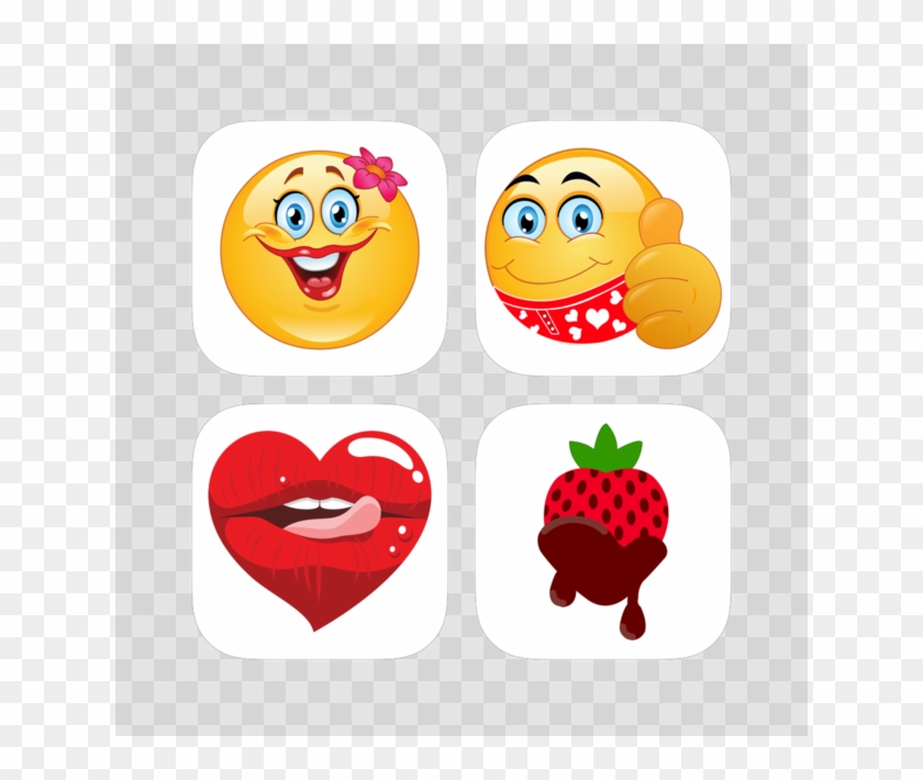 Valentine's Day Emoji Stickers 6 Pack - Adult Valentine Emoji #1162334