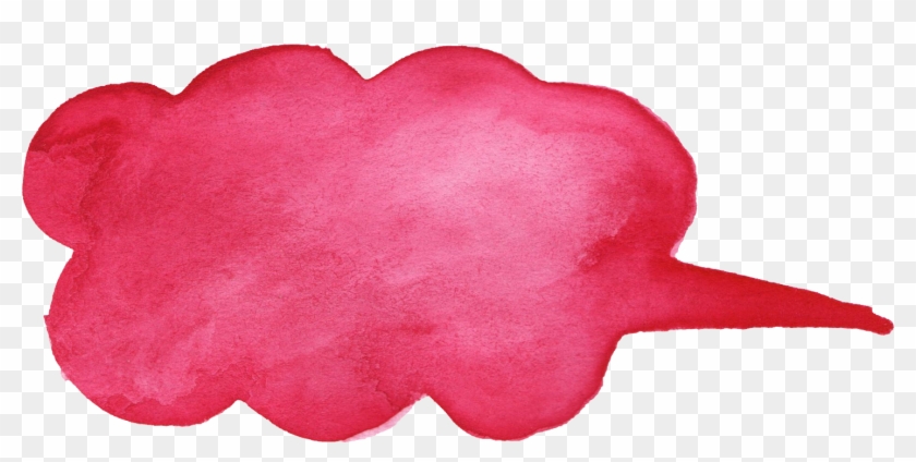 Free Download - Pink Watercolor Speech Bubble #1162380