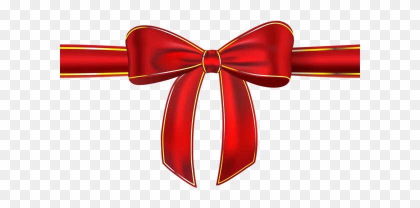 Red Ribbon With Bow Png Clipart Picture - Red Ribbon Hd Png #1162567