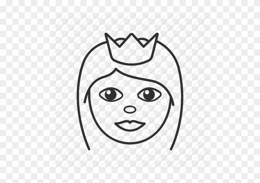 Crown Emoji Icons - Girl Emoji Black And White #1162683