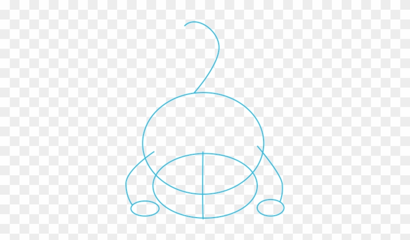 Start With A Large Oval For The Body, Then Draw A Smaller - Circle #1162749