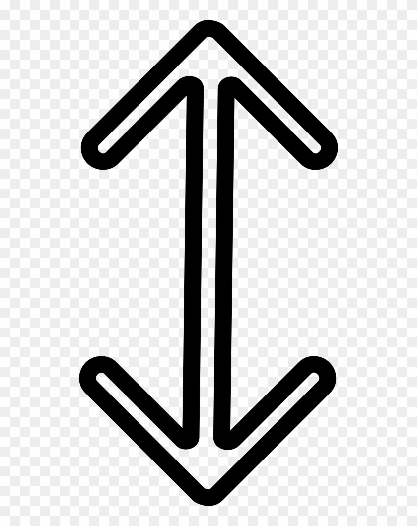 Arrow Double Outlined Vertical Up And Down Sign Comments - Seta Dupla Em Png #1162771