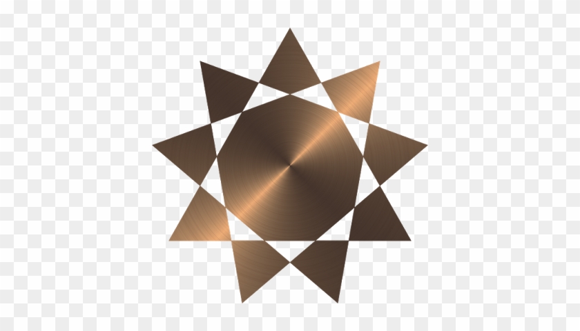 Complex Star Flat Brushed Circular Copper Metallic - Choir #1162847