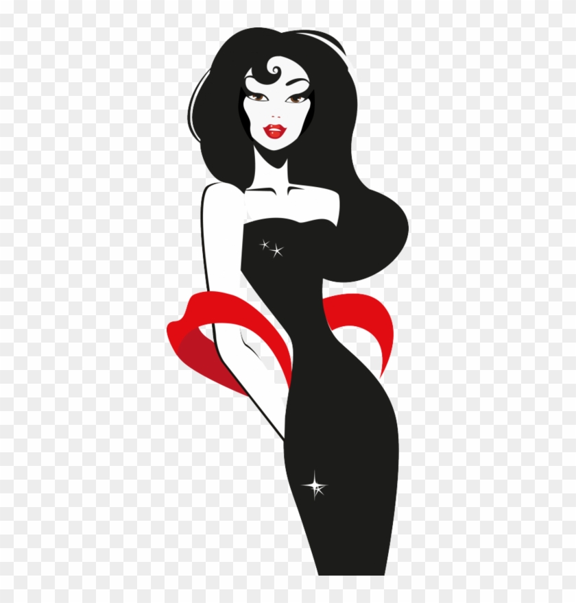 Black And White And A Little Color - Sexy Females Cartoon Png #1162954
