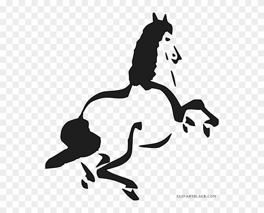 Running Horse Animal Free Black White Clipart Images - Horse Clip Art #1163013