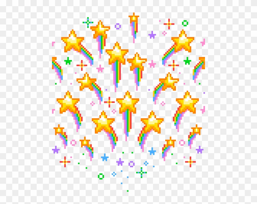 Star Confetti Clipart Png - Kawaii Pixel Art Star #1163030