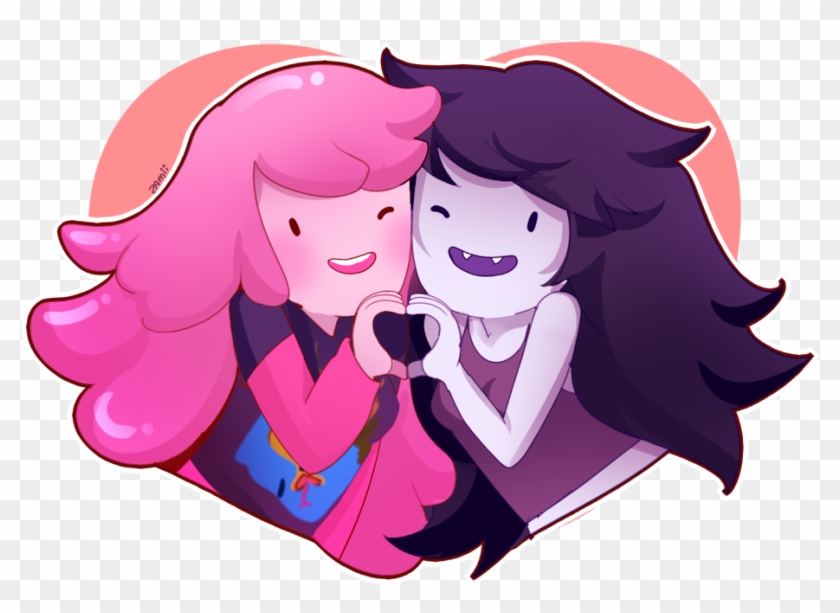 Princess Bubblegum Marceline The Vampire Queen Chewing - Hora De Aventura Princesa Jujuba E Marceline #1163192