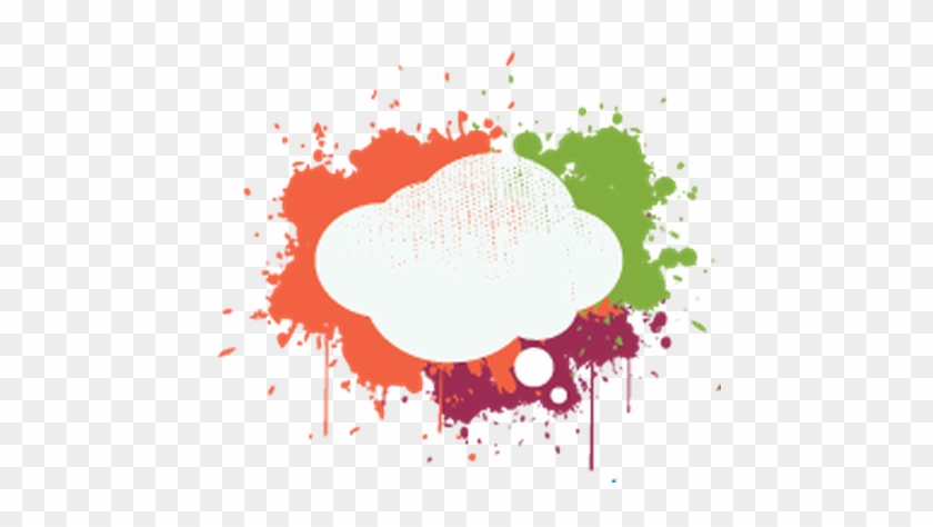 Grunge Talk Balloons On Splashes - Illustration #1163329