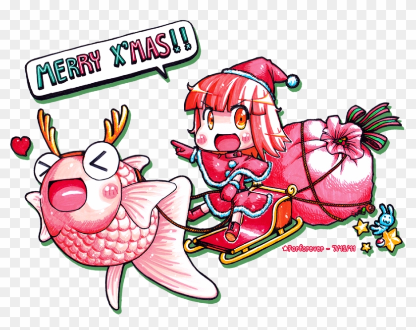 Goldfish Santy By Porforever - Cartoon #1163346