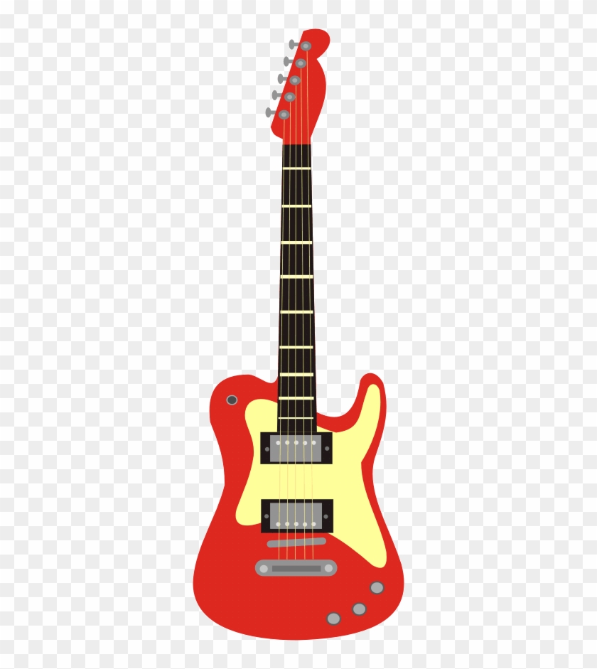 Electric - Guitar - Clip - Art - Red Electric Guitar Clipart #1163417