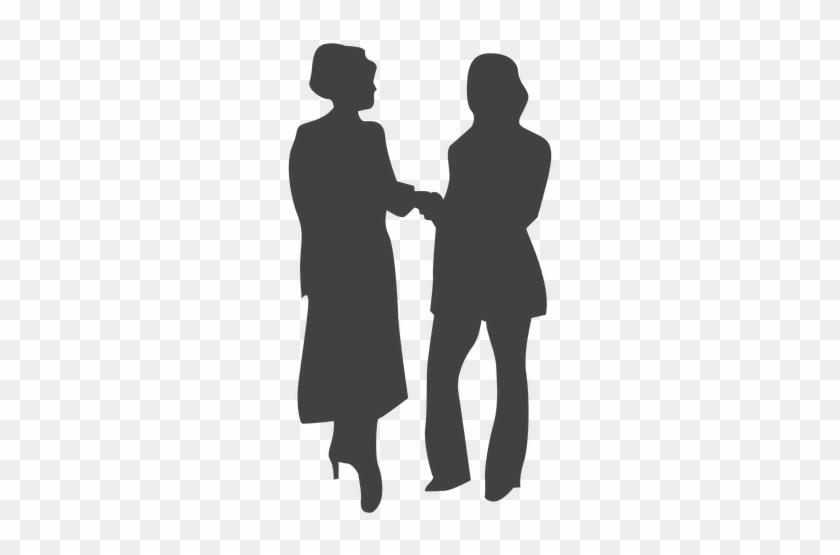 Businesswomen Shaking Hands Silhouette Transparent - Handshake #1163570