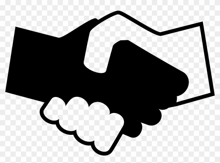 Black And White Shaking Hands Svg Png Icon Free Download - Unity Logo Blabk And White #1163574