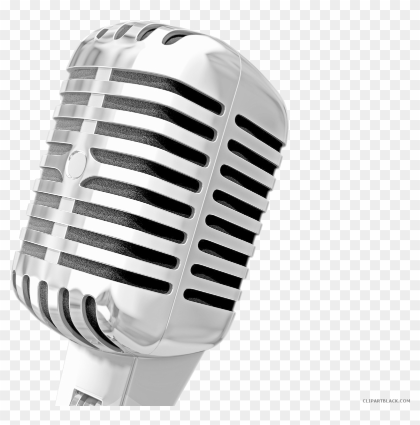 Microphone Transparent Tools Free Black White Clipart - Mic In A Transparent Background #1163823