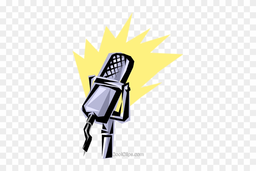 Cool Microphone Royalty Free Vector Clip Art Illustration - Radio #1163827