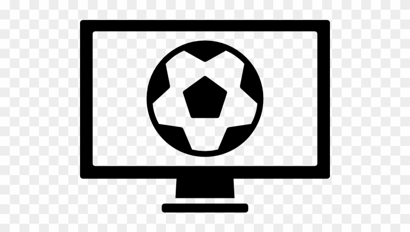 Soccer World Competition Program On Tv Monitor Screen - Football Ball Vector #1163853