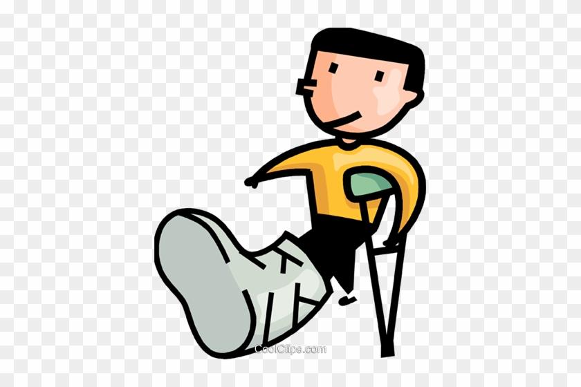 Broken Leg Clipart - Boy With Broken Leg #1164096