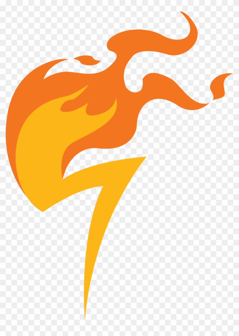 Lightning Strike Fire Flame Clip Art - Mlp Lightning Cutie Mark Idea #1164155