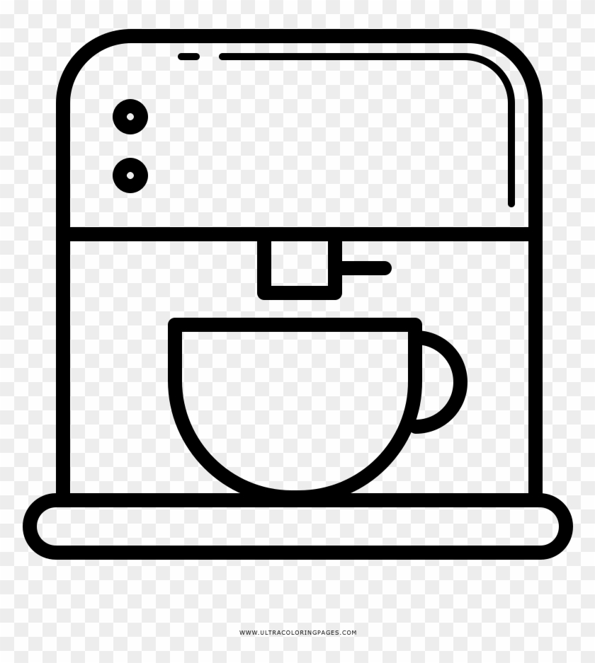 Coffee Maker Coloring Page   Coloring Book   Free Transparent PNG ...