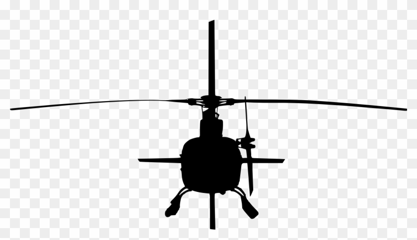 Helicopter Silhouette - Vetor Helicopter Front Png #1164218
