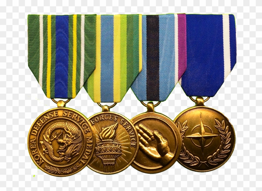 Medal Mounting, Large Medals, Usaf, Bottom Row - Gold Medal #1164254