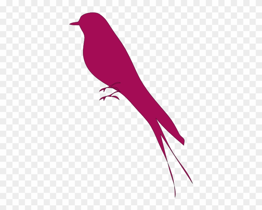 Bird Clip Art At Clker - Purple Bird Silhouette #1164624