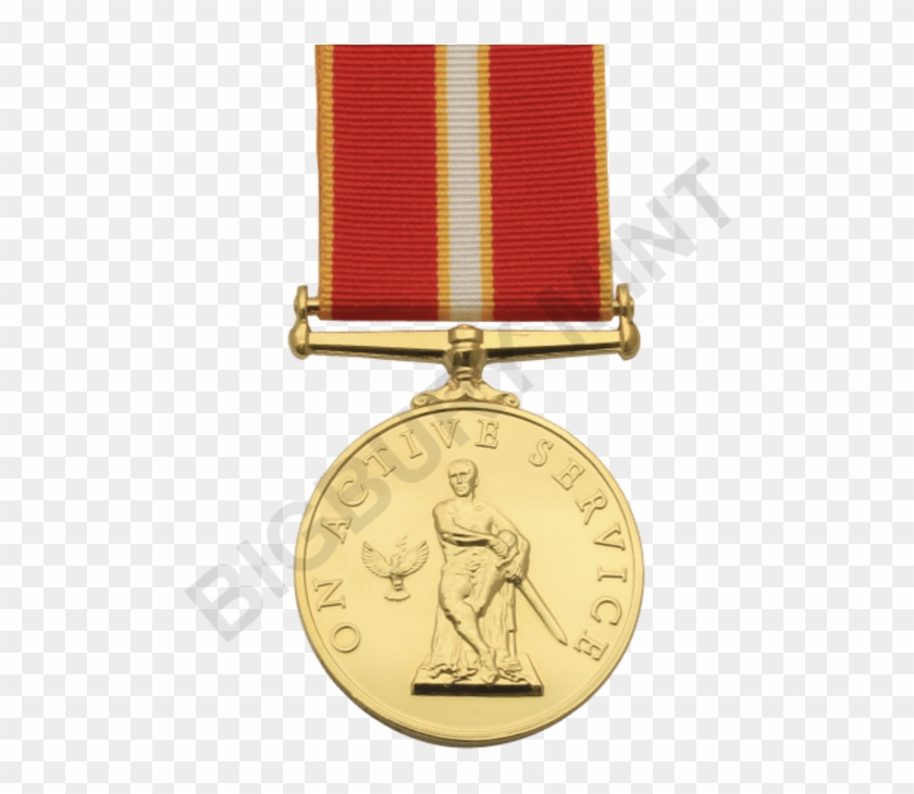 Active Service Medal Commemorative Full Size - Gold Medal #1164816
