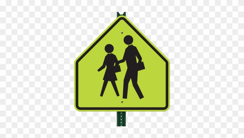 Temporary Traffic Control Signs - School Pedestrian Crossing Sign #1165001