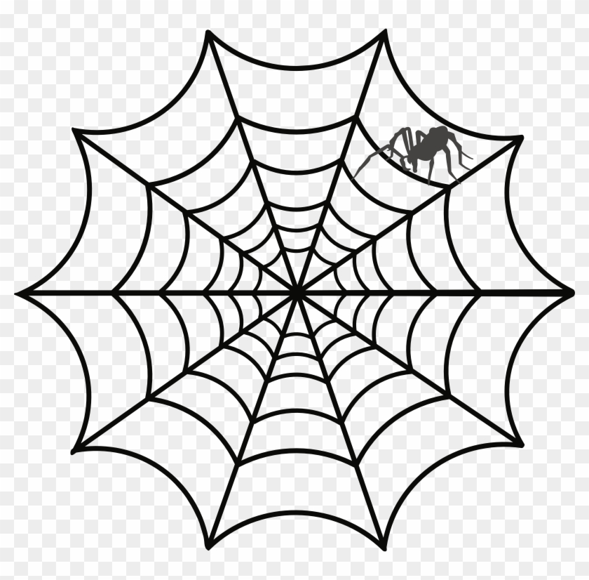 Spider Web Drawing Clip Art - Spider Web Cut Out #1165033