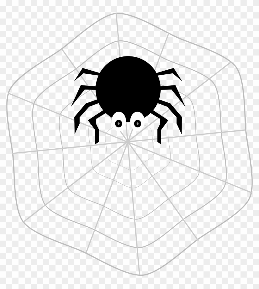 Spider On Web - Animated Spider In Web #1165039