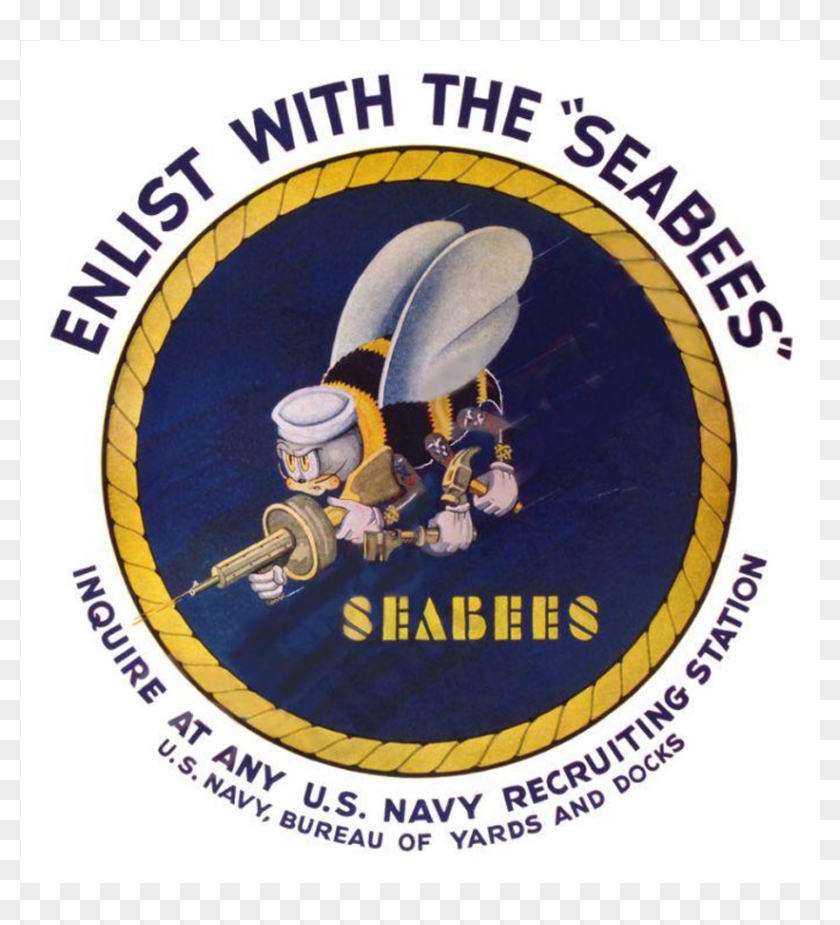 Previous - Next - Past Time Signs Ha017 Seabees Tin Metal Sign Reproduction #1165089