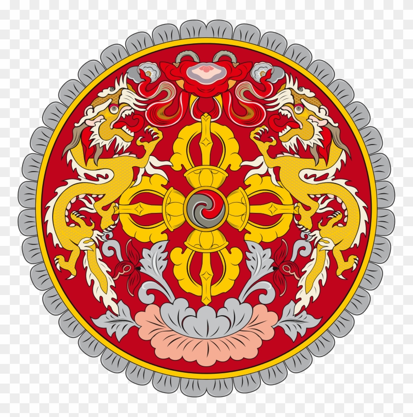 Emblem Of Bhutan - Bhutan Coat Of Arms #1165390