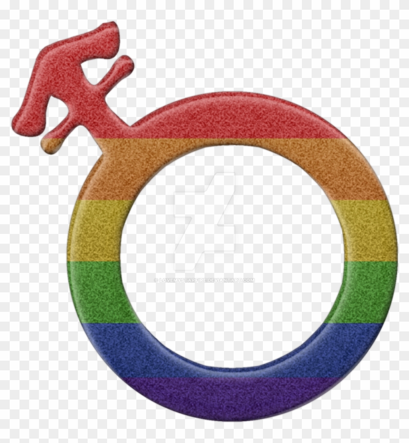 Transgender Pride Symbol In Rainbow Colors By Lovemystarfire - Rainbow Flag #1165417