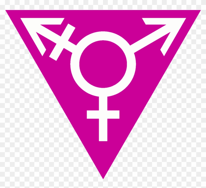 Magenta Transgender Triangle-wide - Transgender Triangle Png #1165420
