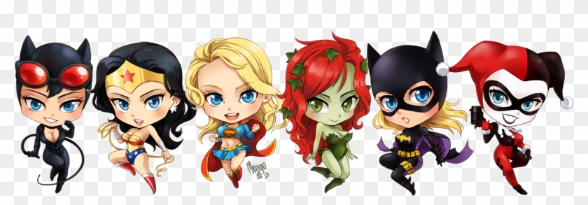 Chibi Dc Girls By Meago - Cartoon Images Of Poison Ivy #1165670