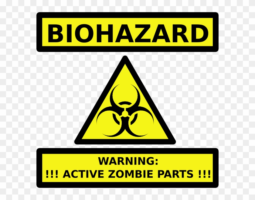 Zombie Parts Warning Label Clip Art - Zombie Clip Art #1165687